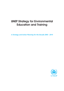 UNEP Strategy for Environmental Education and Training
