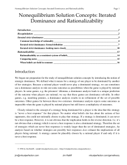 Iterated Dominance and RationalizabilityЩ