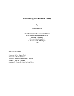 Asset Pricing with Revealed Utility - Deep Blue