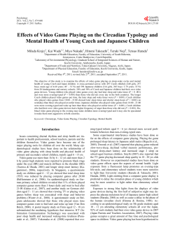 Effects of Video Game Playing on the Circadian Typology and