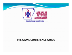PRE GAME CONFERENCE GUIDE