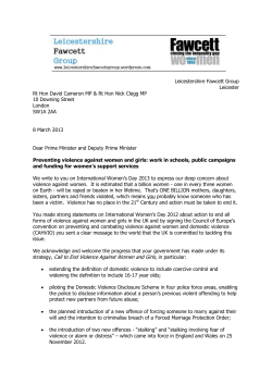 strategy, Call to End Violence Against Women and Girls, in particular: