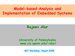 Model-based analysis and implementation of embedded software