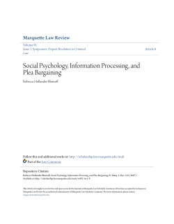 Social Psychology, Information Processing, and Plea Bargaining