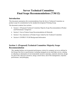Minority Opinion #1 - Product Scope: Servers and Data