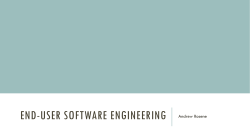 End-User Software Engineering