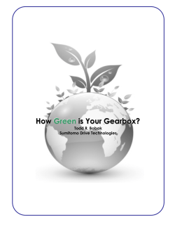 How Green is Your Gearbox - Sumitomo Drive Technologies