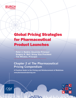 Global Pricing Strategies for Pharmaceutical Product Launches