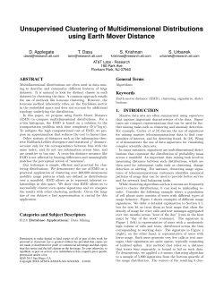 Unsupervised Clustering of Multidimensional