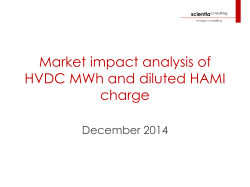 Market impact analysis of HVDC MWh and diluted HAMI charge
