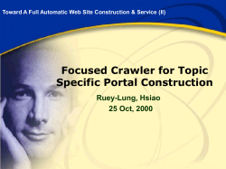 Focused Crawler for Topic Specific Portal Construction