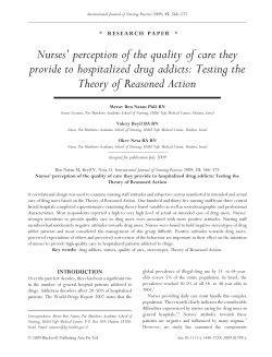 Nurses` perception of the quality of care they provide to hospitalized