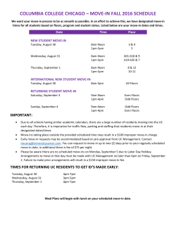 COLUMBIA COLLEGE CHICAGO &ndash; MOVE