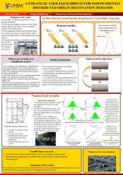 a strategic user equilibrium for independently distributed