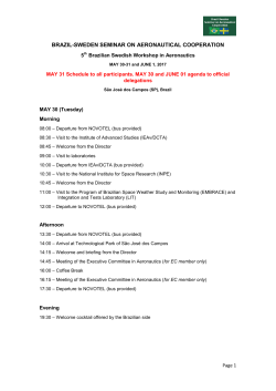 Programming - Brasil-Sweden Seminar on Aeronautical Cooperation