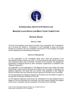international institute of space law manfred lachs space law moot