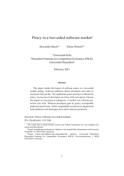 Piracy in a two-sided software market