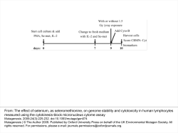 The effect of selenium, as selenomethionine, on genome stability