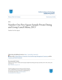 Number One Pery Square Sample Private Dining and