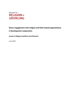 Donor engagement with religion and faith