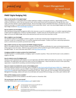 PMIEF Digital Badging FAQ