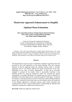 Markovian Approach Enhancement to Simplify Optimal Mean