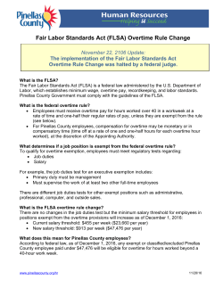 (FLSA) Overtime Rule Change