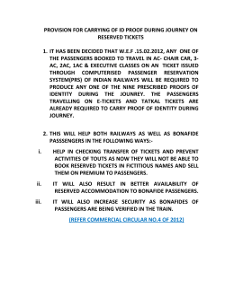 provision for carrying of id proof during journey on reserved tickets 1