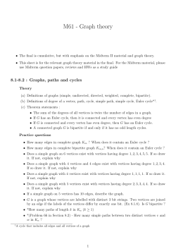 M61 - Graph theory