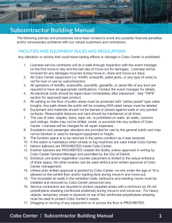 Subcontractor Building Manual