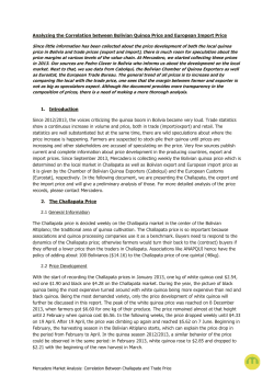 Analyzing the Correlation between Bolivian Quinoa Price
