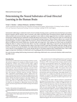 Determining the Neural Substrates of Goal