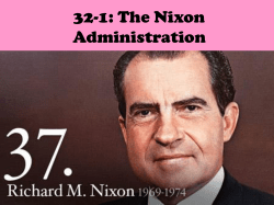 32-1: The Nixon Administration