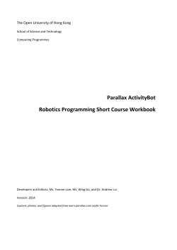 Parallax ActivityBot Robotics Programming Short Course