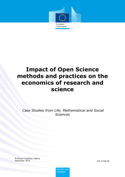 Impact of Open Science methods and practices on the economics of
