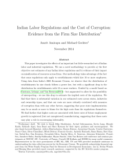 Indian Labor Regulations and the Cost of