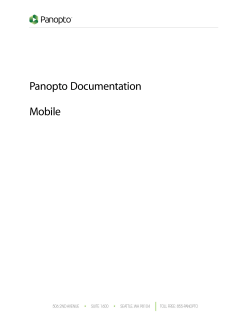 Panopto Documentation Mobile