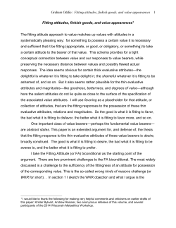 Fitting attitudes, finkish goods, and value appearances