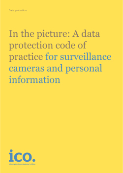 In the picture: A data protection code of practice for surveillance