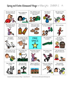 Spring and Easter (Grammar) Bingo &ndash; Game Board A