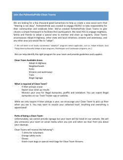 Clean Team Guidelines and Agreement