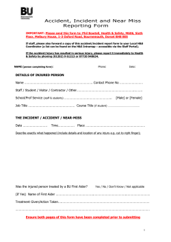 accident / incident report form - Bournemouth University Intranet