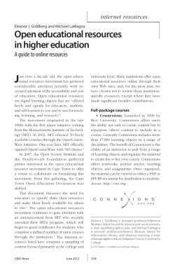 Open educational resources in higher education