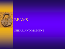BEAMS-SHEAR AND MOMENT