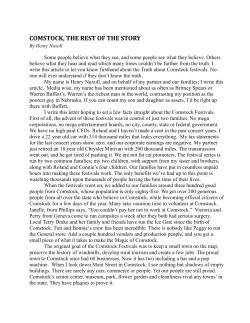 COMSTOCK, THE REST OF THE STORY