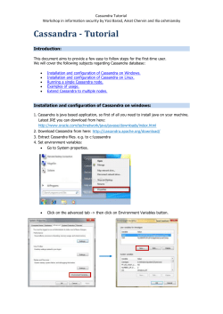Cassandra - Cs Team Site | courses.cs.tau.ac.il