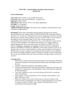 ENGL199CCourse SyllabusSpring 2016 ENGL199C