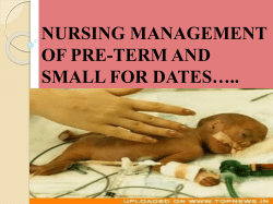 HIGH RISK NEWBORN: GOALS, CONCEPTS, PRINICPLES