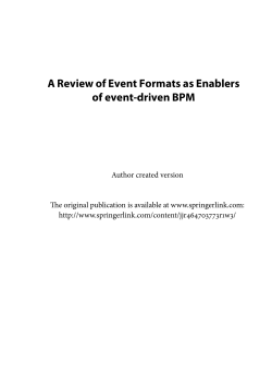 A Review of Event Formats as Enablers of event-driven BPM