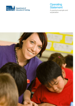 1. Operating Statement - Department of Education and Training